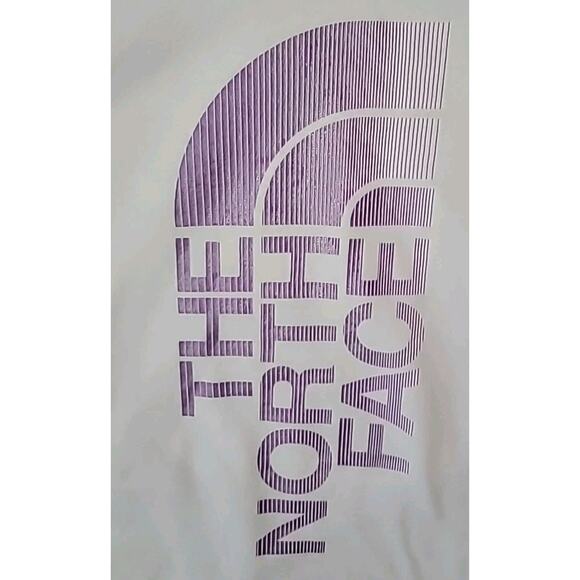 The North Face Women’s Trivert Hoodie M White Purple Logo - Picture 3 of 12